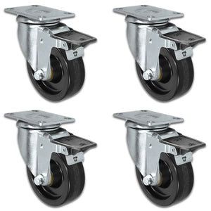 4" x 1.25" Phenolic Swivel Locking Caster – 1,400 lb