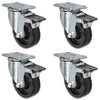 4" X 1.25" Light Duty Phenolic Wheel - 4 Front Locking Swivel Casters - Set of 4 - 1,400 lbs cap per set of 4 CasterHQ