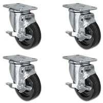 5" X 1.25" Light Duty Phenolic Wheel - 4 Locking Swivel Casters - Set of 4 - 1,400 lbs cap per set of 4 CasterHQ