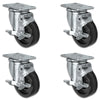 4" X 1.25" Light Duty Phenolic Wheel - 4 Locking Swivel Casters - Set of 4 - 1,400 lbs cap per set of 4 CasterHQ