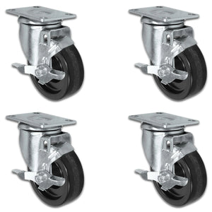 5" x 1.25" Phenolic Swivel Locking Caster – 1,400 lb