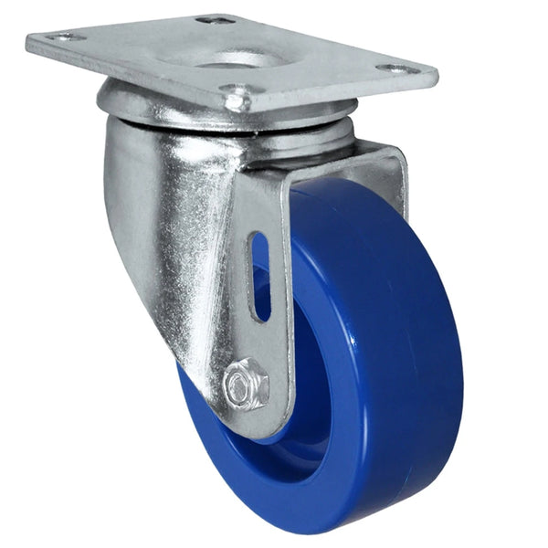 4" Solid Polyurethane Wheel | Swivel Caster | Plate Size: 2-3/8" x 3-5/8" | 350 lbs Capacity CasterHQ