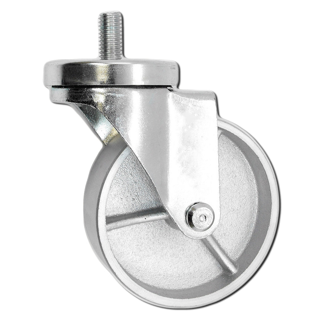 4 Inch x 1-1/4 Inch Semi-Steel Threaded Stem Caster - 300 lbs Capacity | Heavy Duty CasterHQ