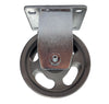 4" X 1-1/2" Vintage Industrial Steel Wheel Rigid Caster - 450 lb capacity per Caster madeusa