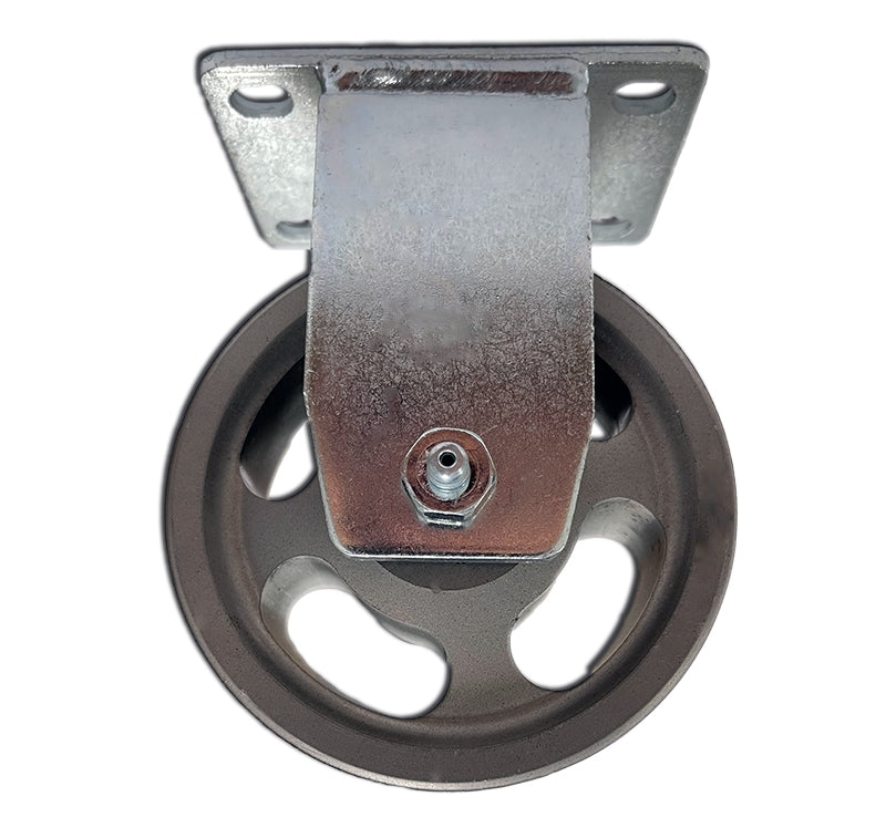 4" X 1-1/2" Vintage Industrial Steel Wheel Rigid Caster - 450 lb capacity per Caster madeusa