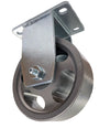 4" X 1-1/2" Vintage Industrial Steel Wheel Rigid Caster - 450 lb capacity per Caster madeusa