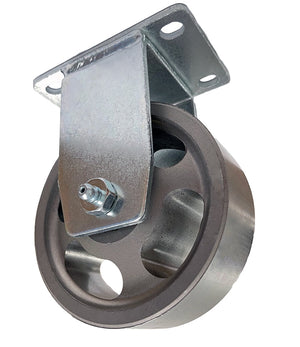 4" X 1-1/2" Vintage Industrial Steel Wheel Rigid Caster - 450 lb capacity per Caster madeusa