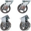 4" x 1-1/2" Steel Swivel & Rigid Caster Set – 1,800 lb | CasterHQ