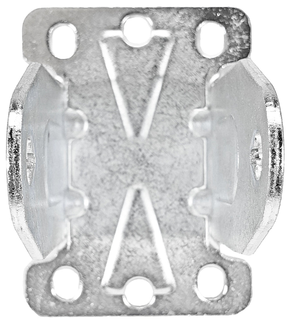 5" x 1-1/4" Rigid Caster Frame - 2-3/8" x 3-5/8" Mounting Plate - 350 lbs Capacity CasterHQ