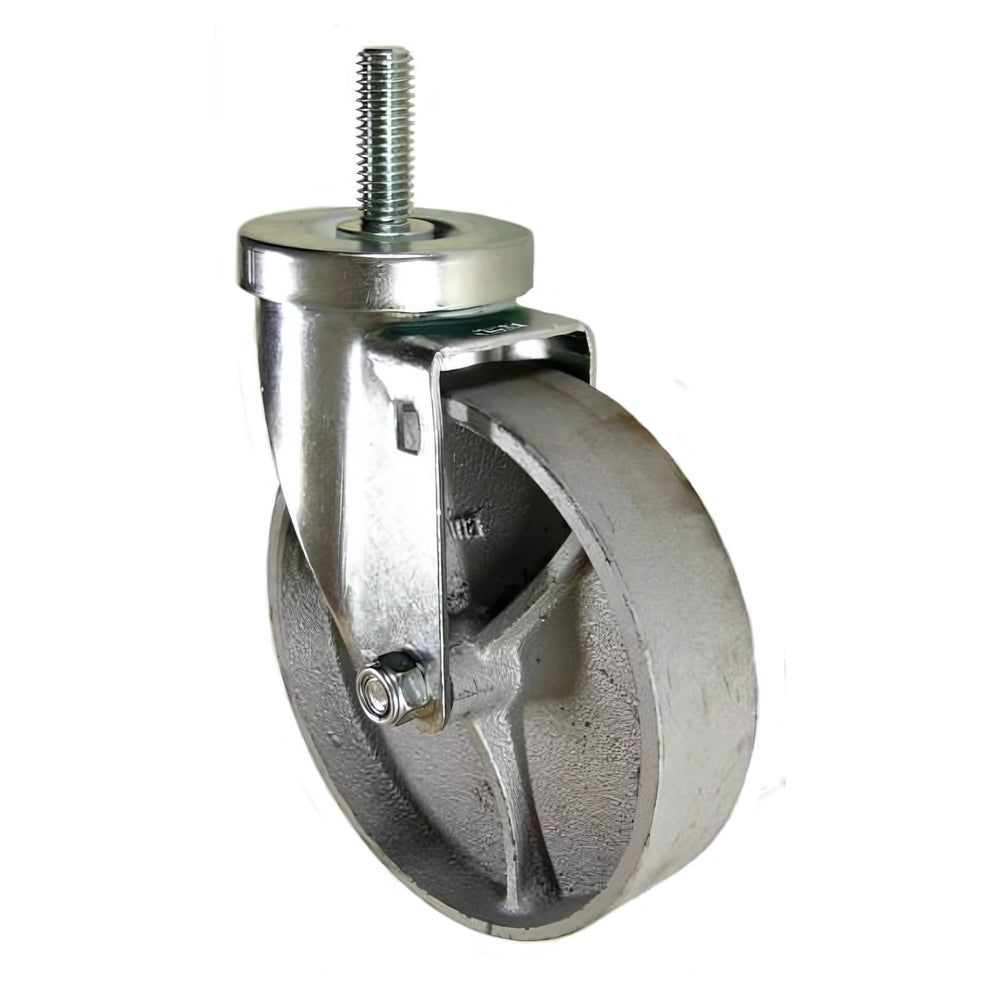 5" X 1-1/4" Wheel, Semi-Steel Wheel - Threaded Stem Caster - 300 Lbs Capacity CasterHQ