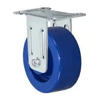 4" X 1.25" Solid Polyurethane Wheel - Stainless Rigid Caster 350 lbs Capacity -  | CasterHQ