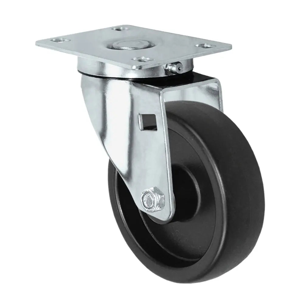 4" X 1.25" Light Duty Polyolefin (Plastic) Wheel - Stainless Swivel Caster - 300lbs Capacity -  | CasterHQ