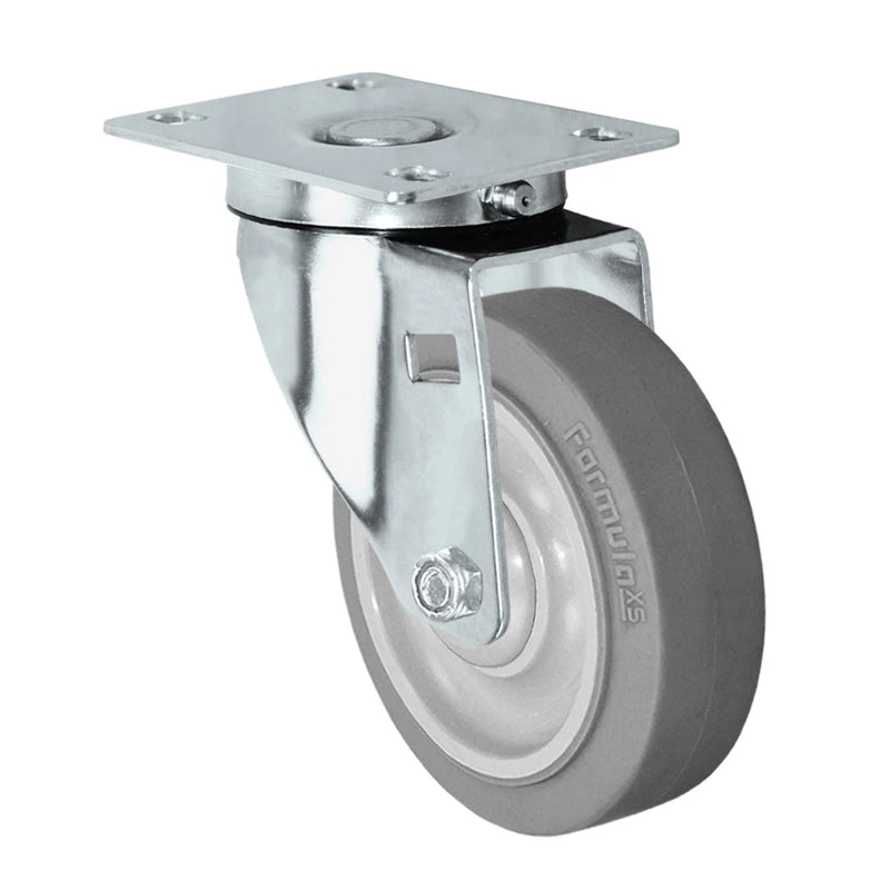 4 Inch Stainless Steel Swivel Caster - 300 lbs Capacity | Non-Marking Thermoplastic Rubber Wheel CasterHQ