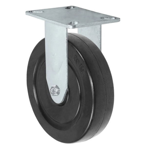 5" X 1.25" Stainless Steel Rigid Caster with Hard Rubber Wheel - 350 lbs Capacity CasterHQ
