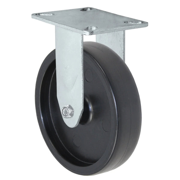 5" X 1.25" Light Duty Polyolefin (Plastic) Wheel - Stainless Rigid Caster - 300lbs Capacity CasterHQ