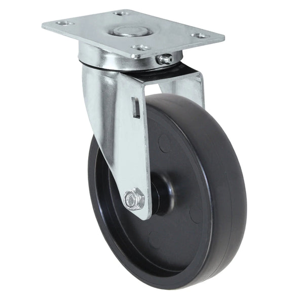 5" X 1.25" Light Duty Polyolefin (Plastic) Wheel - Stainless Swivel Caster - 300lbs Capacity CasterHQ