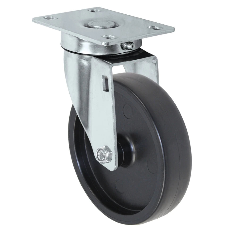 5" X 1.25" Light Duty Polyolefin (Plastic) Wheel - Stainless Swivel Caster - 300lbs Capacity CasterHQ