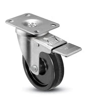 5" x 1-1/4" Total Locking Plate Caster | Phenolic Wheel | 2-3/8" x 3-5/8" Top Plate | 350 lbs Capacity CasterHQ