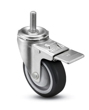 3" x 1-1/4" Polyurethane Swivel Total Lock Caster – 300 lb