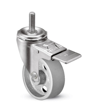 3" x 1-1/4" Steel Swivel Total Lock Caster – 300 lb