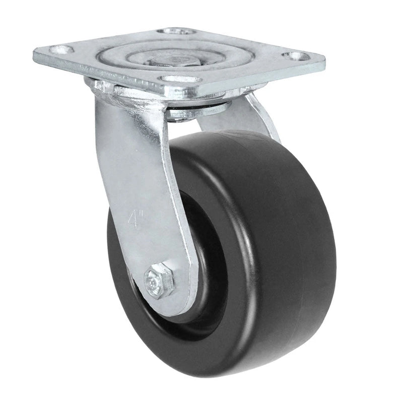 MEDIUM DUTY 4"X 2" POLYOLEFIN WHEEL - SWIVEL CASTER 500lbs Capacity CasterHQ