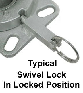 MEDIUM DUTY 4"X 2" GREEN POLYURETHANE ON IRON WHEEL - SWIVEL CASTER 800 lbs Capacity CasterHQ