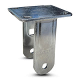 6" x 2" Rigid Caster Yoke 4" x 4-1/2" Top Plate Zinc Plated | CasterHQ