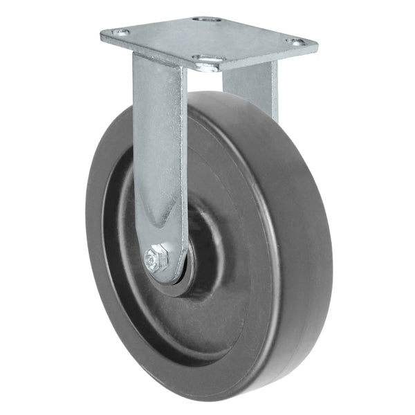 MEDIUM DUTY 8"X 2" POLYOLEFIN WHEEL - RIGID CASTER 900 lbs Capacity CasterHQ