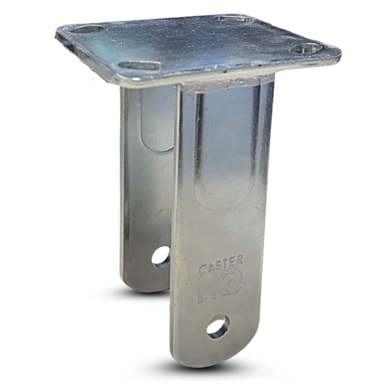 8" x 2" Rigid Caster Yoke / Rig/ Fork / Frame /  - Capacity up to 1,250 lbs CasterHQ