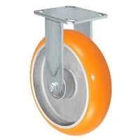 8" x 2" Sirius HD Donut Polyurethane on Aluminum Wheel - Rigid Casters - Plate Size: 4" x 4-1/2" - Capacity: 1,250 lbs CasterHQ