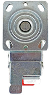 8" x 2" Total Lock Caster with Red Polyurethane on Steel Wheel - 1,250 lbs Capacity CasterHQ