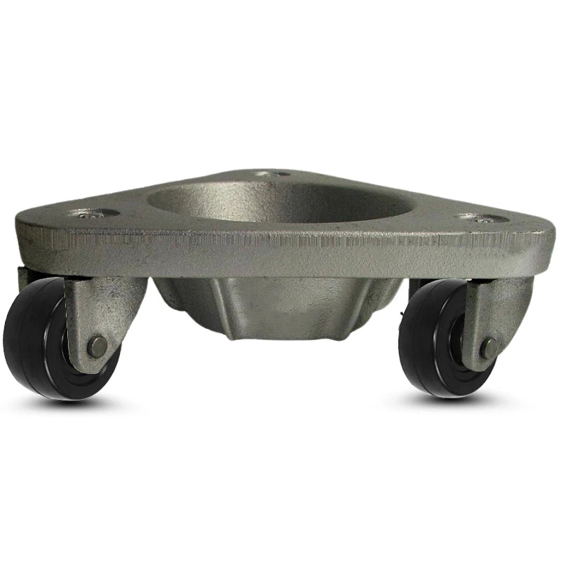 Cast Iron Tri-Wheel Dolly HQ2127 | 375-lb Capacity | 2" Hard Rubber Wheels - USA Made CasterHQ