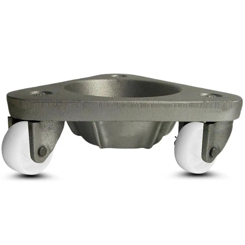 Cast Iron Tri-Wheel Dolly HQ2127 | 450-lb Capacity | 2" White Nylon Wheels - USA Made -  | CasterHQ