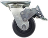 4" x 2" Total Lock Caster with Black Phenolic Wheel - 800 lbs Capacity CasterHQ