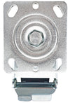 6" x 2" Total Lock Caster Set of 4 with Orange Polyurethane on Aluminum Wheel - 5,000 lbs Capacity Per Set of 4 CasterHQ