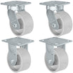 4" x 2" Semi Steel 2 Swivel & 2 Rigid Kingpinless Caster – 2,800 lb | CasterHQ