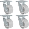 4" x 2" Kingpinless Swivel Caster Set of 4 - Semi Steel Gray Iron Wheel -  2,800 lbs Capacity Per Set of 4 CasterHQ