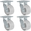 5" x 2" Kingpinless Casters - 4 Swivel - Semi Steel Gray Iron Wheel -  4,000 lbs Capacity Per Set of 4 CasterHQ