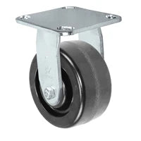 5" x 2" Stainless Steel Rigid Caster with Phenolic Wheel | 1,000 lbs Capacity | 4" x 4-1/2" Plate Size CasterHQ