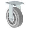 6" x 2" Stainless Rigid Caster - Thermo Plastic Rubber Wheel - 450 lbs Cap CasterHQ