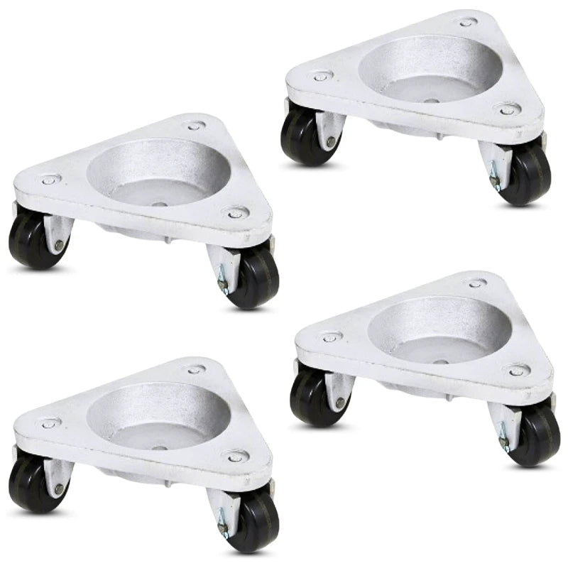 Set of 4 Super Duty Cup Dolly | Large Frame | Model 3310 | 3000-lb Capacity Per Set with Heavy Duty Phenolic Wheels CasterHQ