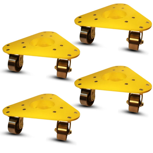 Set Of 4 Model 4200 Steel Tripod Dolly | 6000-lb Capacity with Cast Iron Wheels CasterHQ