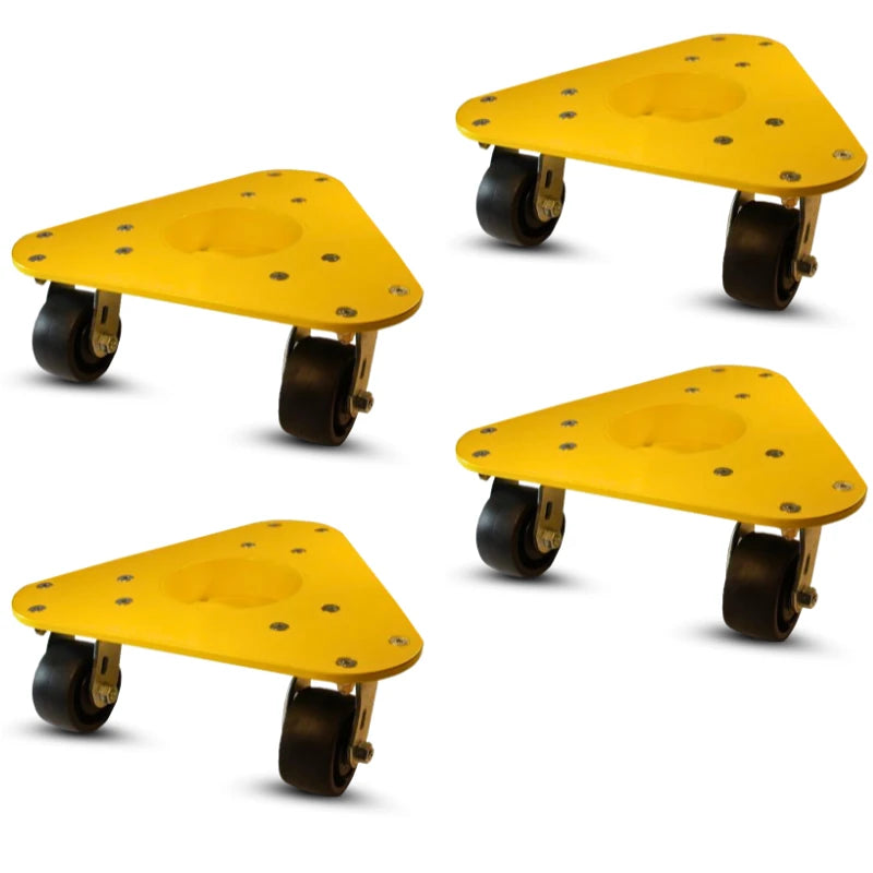 Set of 4 Model 4200 Steel Tripod Dolly | 6000-lb Capacity per Set with Reinforced Thermoplastic Wheels CasterHQ