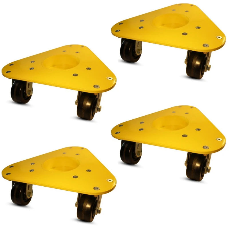 Set of 4 Model 4200 Steel Tripod Dolly | 6000-lb Capacity Per Set with Phenolic Wheels CasterHQ