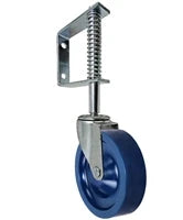 Spring Loaded Gate Caster | 140 lb Capacity | 4" Solid Polyurethane Wheel CasterHQ