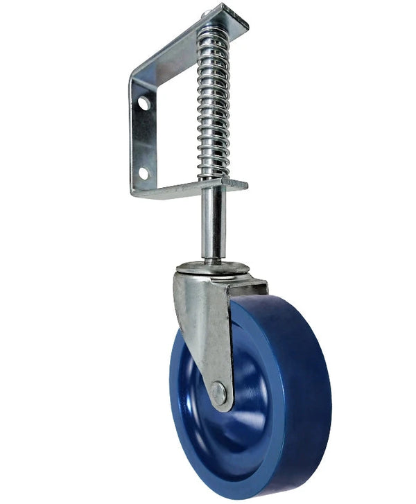 Spring Loaded Gate Caster | 140 lb Capacity | 3" Solid Polyurethane Wheel CasterHQ