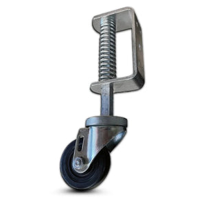 3 in. Hard Rubber Spring Loaded Gate Caster with 300 lb Capacity (2-Pack) CasterHQ