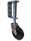 Spring Loaded Gate Caster | 350 lbs Capacity | 5" Hard Rubber Wheel CasterHQ