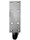 6 Inch Spring Loaded Gate Caster - 550 lbs Capacity | Heavy Duty Rubber on Cast Iron Wheel CasterHQ