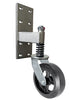 8 Inch Spring Loaded Gate Caster - 600 lbs Capacity | Heavy Duty Rubber on Cast Iron Wheel